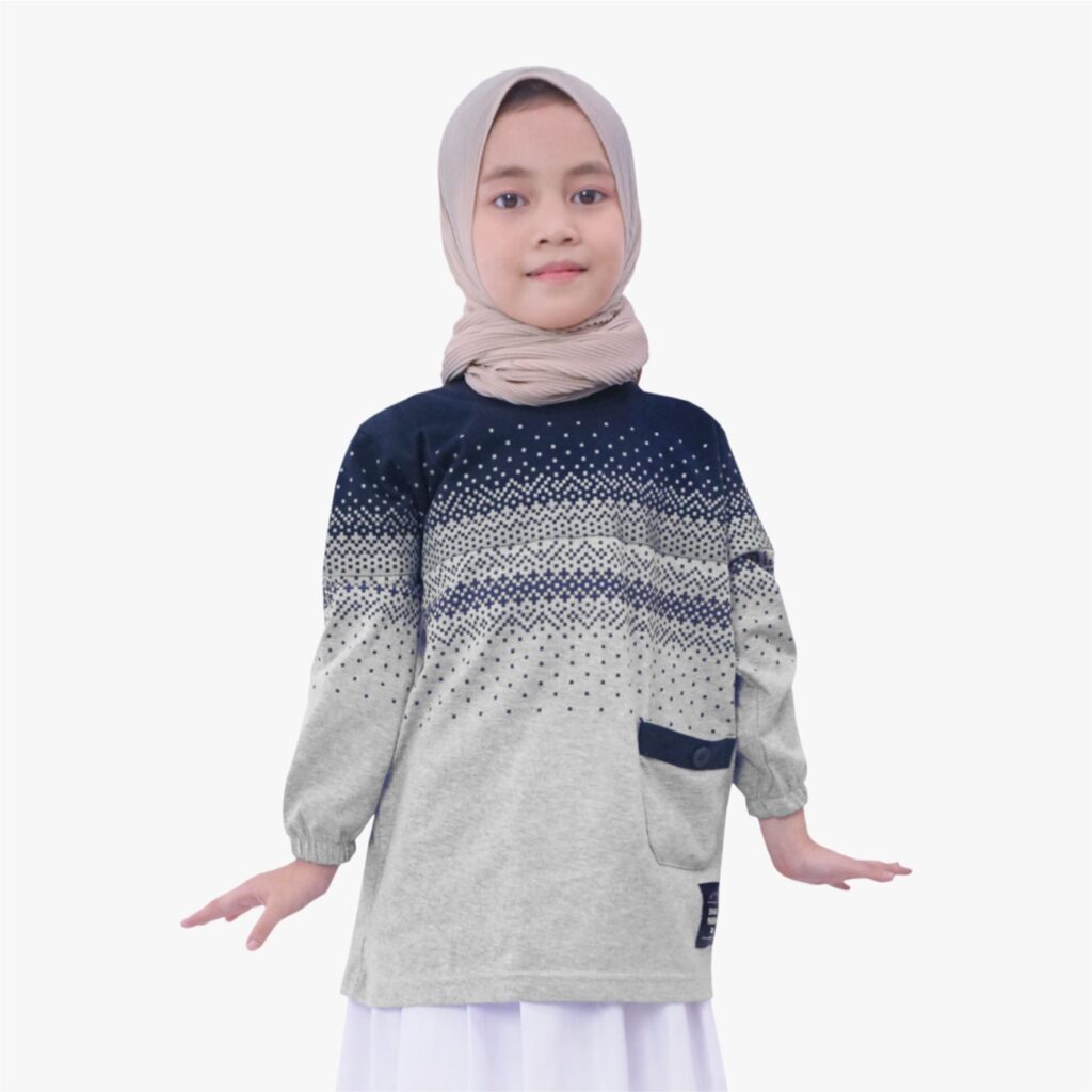 Atasan Kaos Anak Perempuan Bahan Kaos Combed 24s Shafamarwa 98 Misty 1 NBG